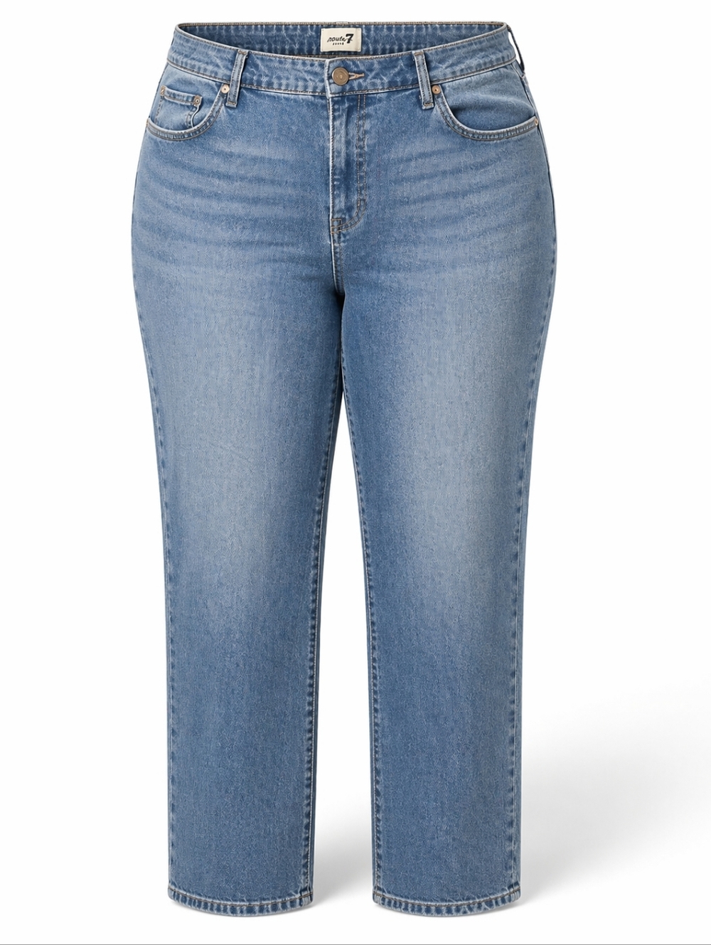 Seven7 18W Straight Leg Relaxed Fit Jeans Stretch Cotton Blend Denim
